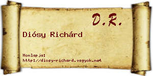 Diósy Richárd névjegykártya