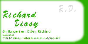 richard diosy business card